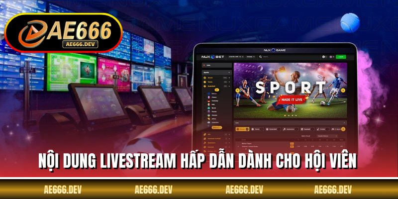 Nội dung livestream hấp dẫn dành cho hội viên